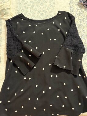 Van Heusen Black Polka Dot Top